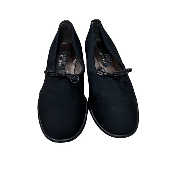 Stuart Weitzman Women’s Black Slip On Block Heel Loafers Size 8 1/2 - Picture 3 of 9